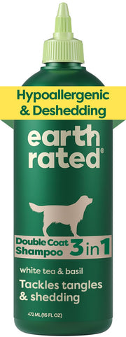 Earth Rated 3-in-1 Deshedding Dog Shampoo, White Tea & Basil, 473 ml