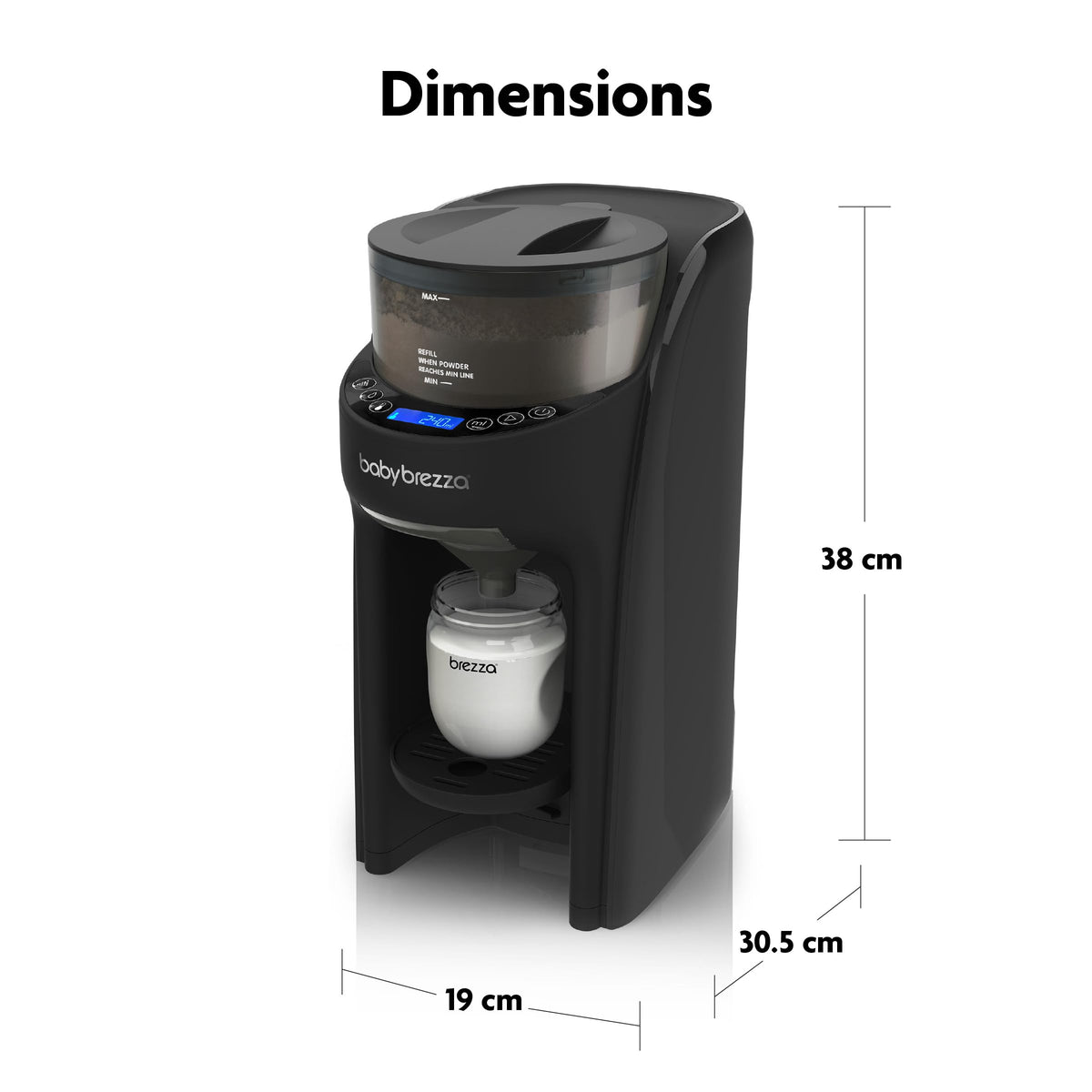 Baby Brezza Formula Pro Advanced Formula Dispenser Machine, Black