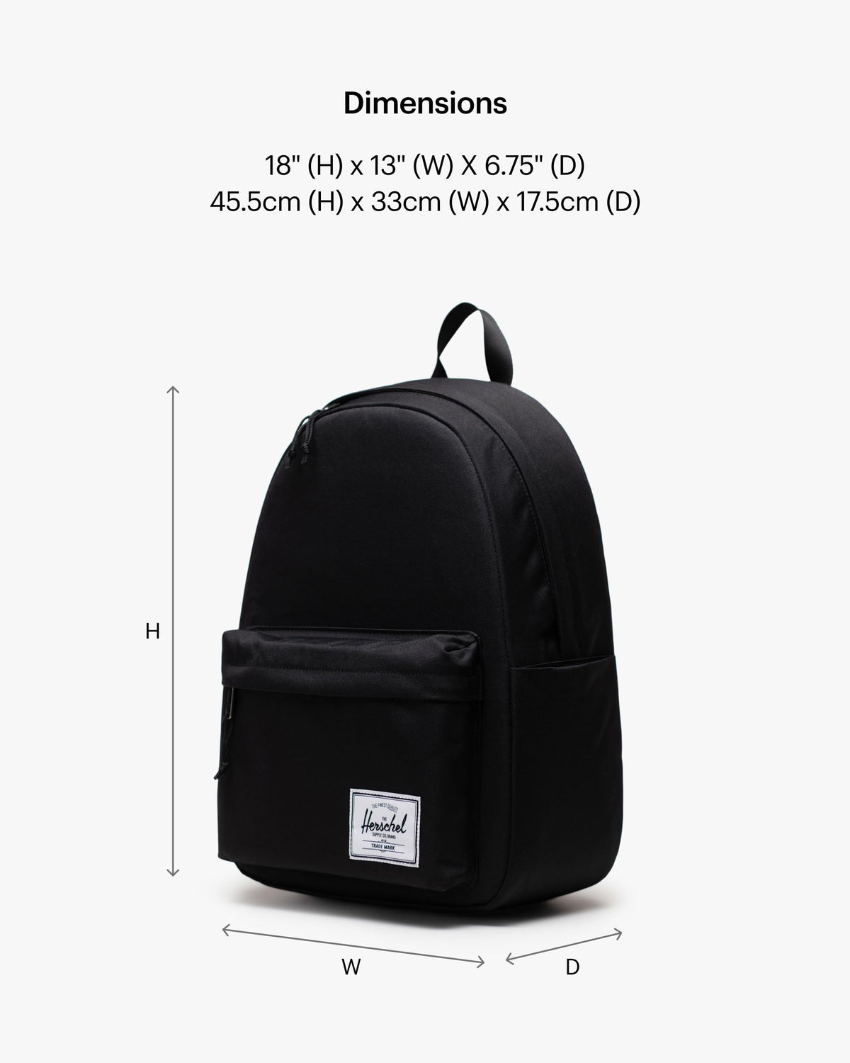 Herschel Classic Backpack Mod XL, Black, 25L