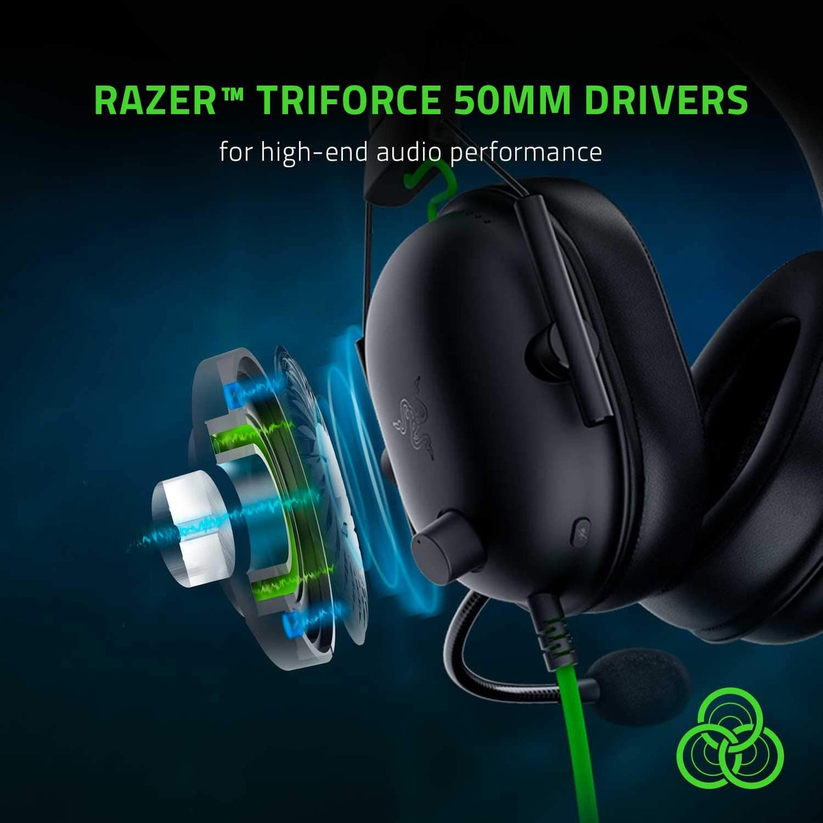 Razer BlackShark V2 X Wired Gaming Headset, Black