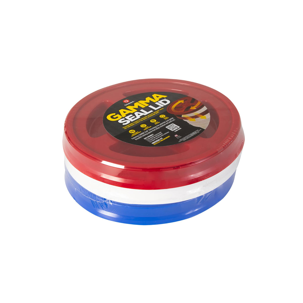 Gamma2 Gamma Seal Bucket Lids, Red, White & Blue, 3-Pack