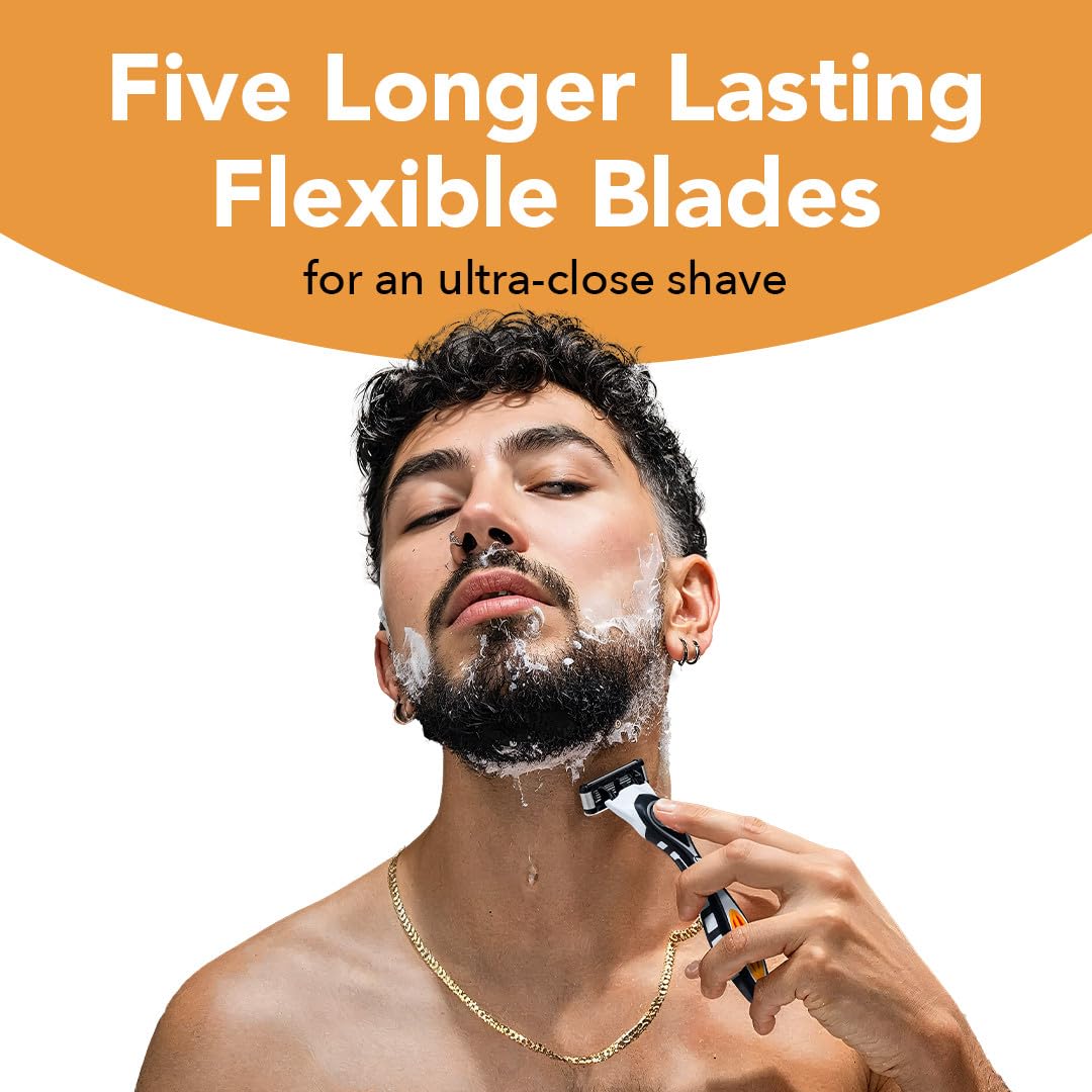BIC Flex 5 Men's Refillable Razor, 1 Handle + 7 Cartridges