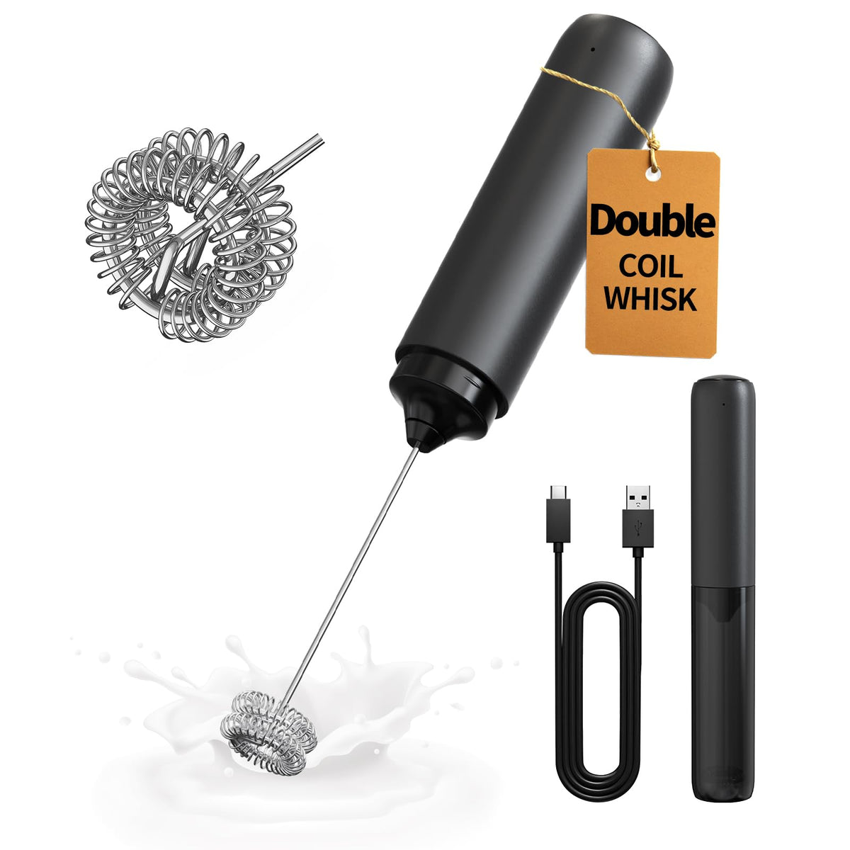 CIRCLE JOY Electric Milk Frother Handheld