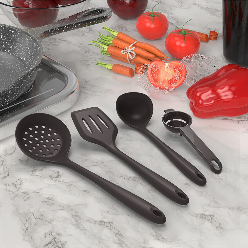 Silicone Cooking Utensils Set, Grey