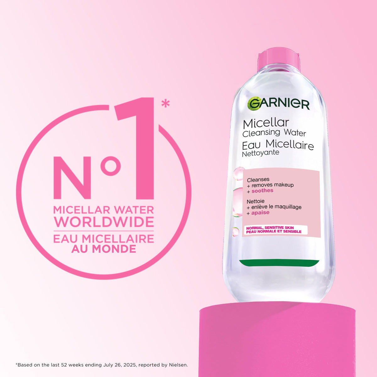 Garnier Micellar Water Facial Cleanser & Makeup Remover, 700 ml