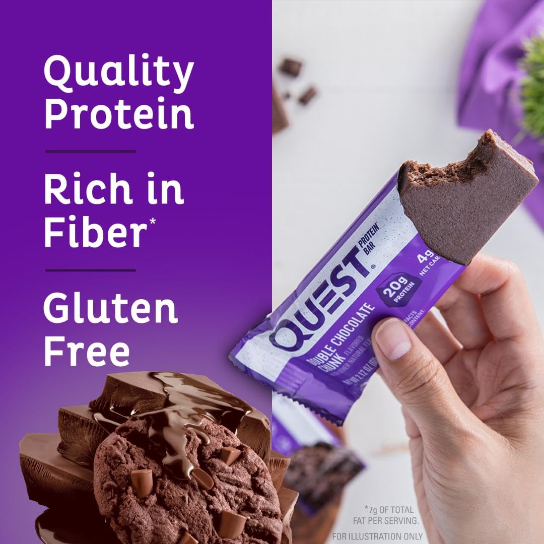 Quest Nutrition Double Chocolate Chunk Protein Bar, 12 Count