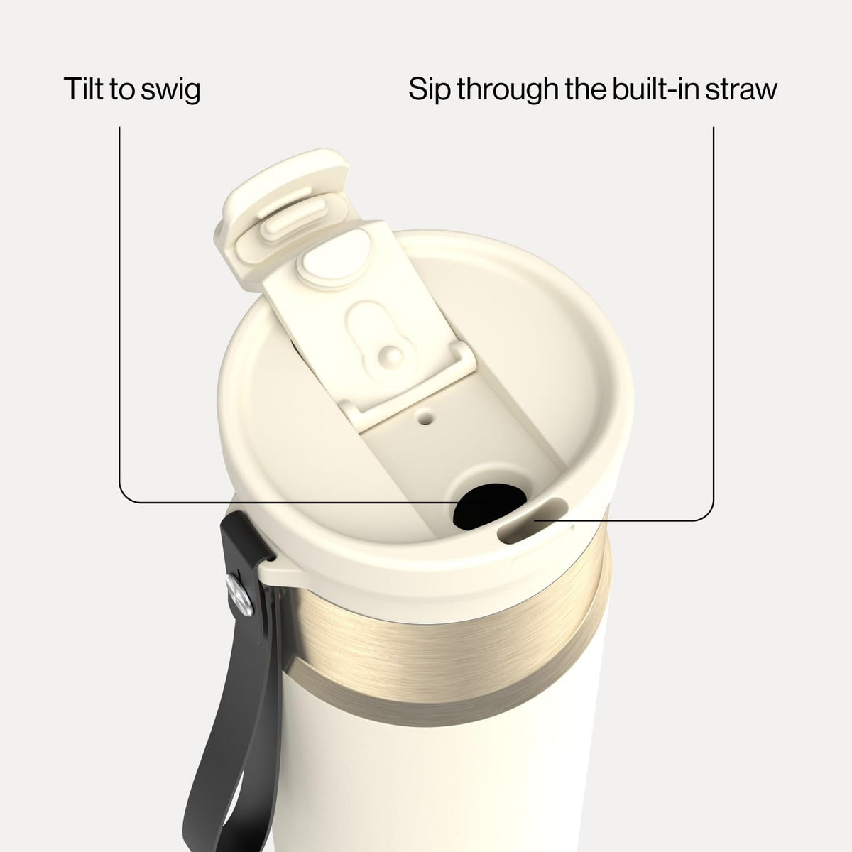 Contigo DualSip Water Bottle with Carry Strap, 24oz