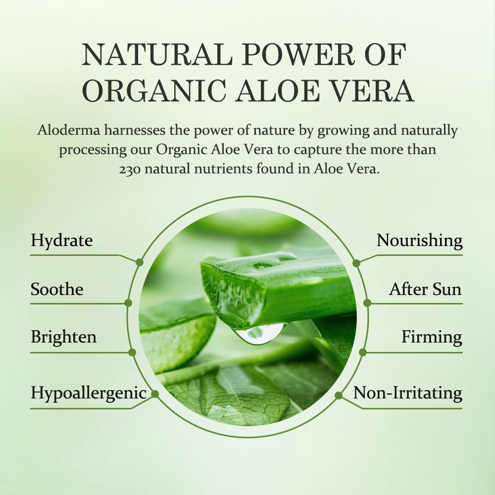 Aloderma Organic Aloe Vera Gel, 10.6 oz