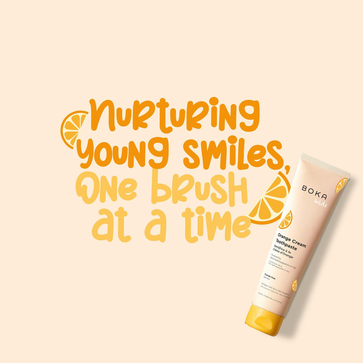 Boka Kids' Training Toothpaste, Orange Cream, 113 g