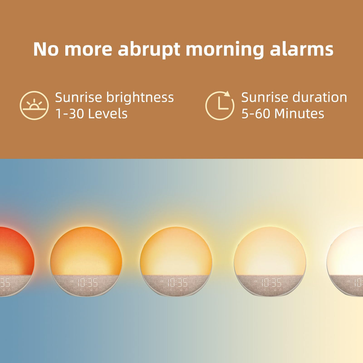 Sunrise Alarm Clock and White Noise Machine with Bluetooth Speaker