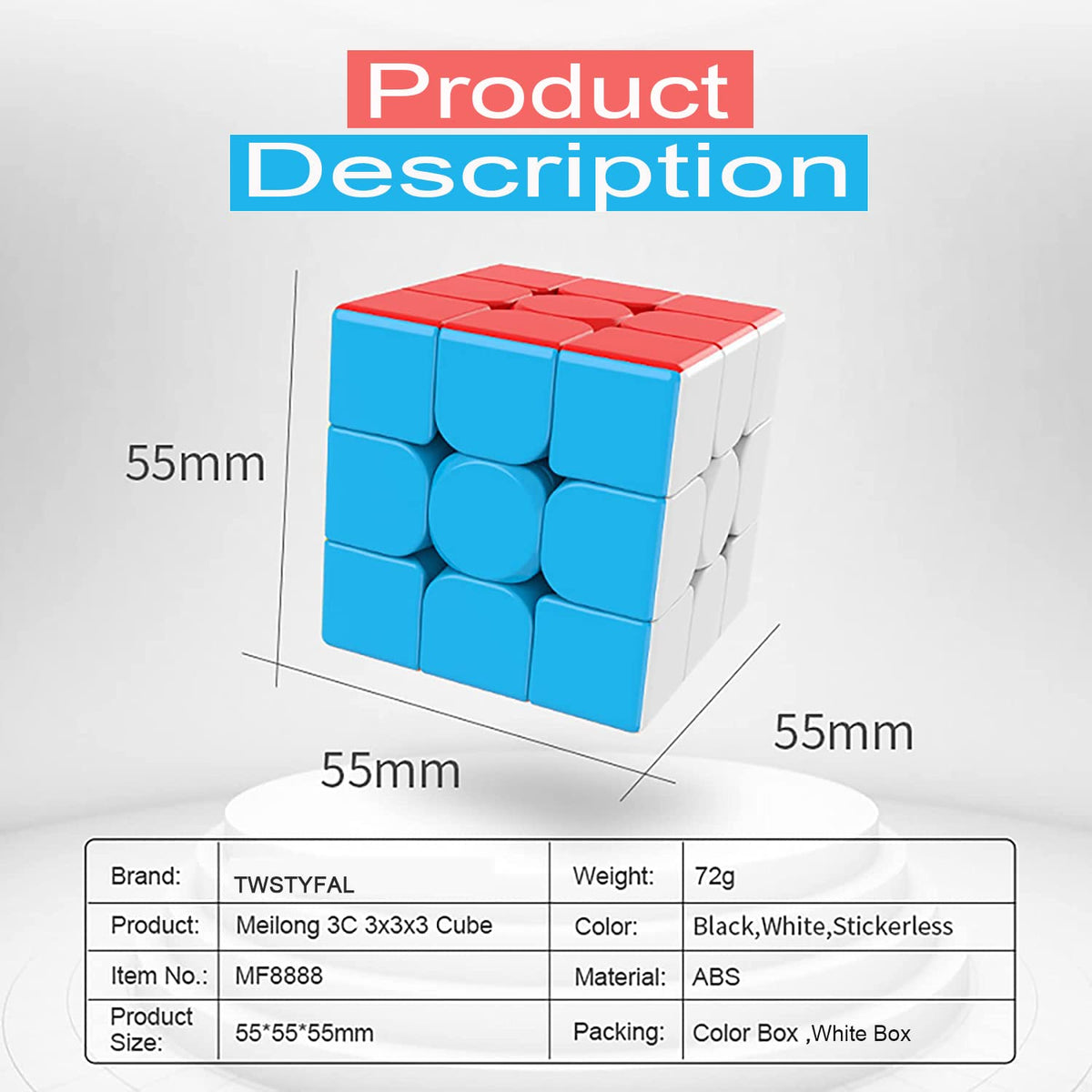 TWSTYFAL 3x3x3 Speed Cube Puzzle