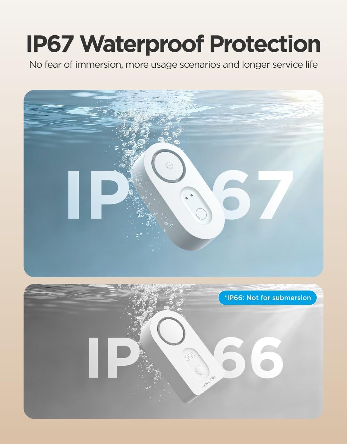 GoveeLife Smart Water Leak Detector 1s, 3-Pack