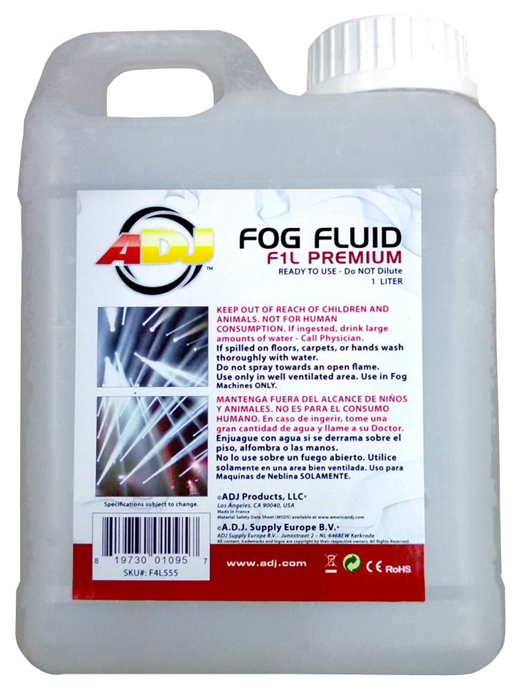 ADJ F1 Premium Water Based Fog Liquid, 1 Liter