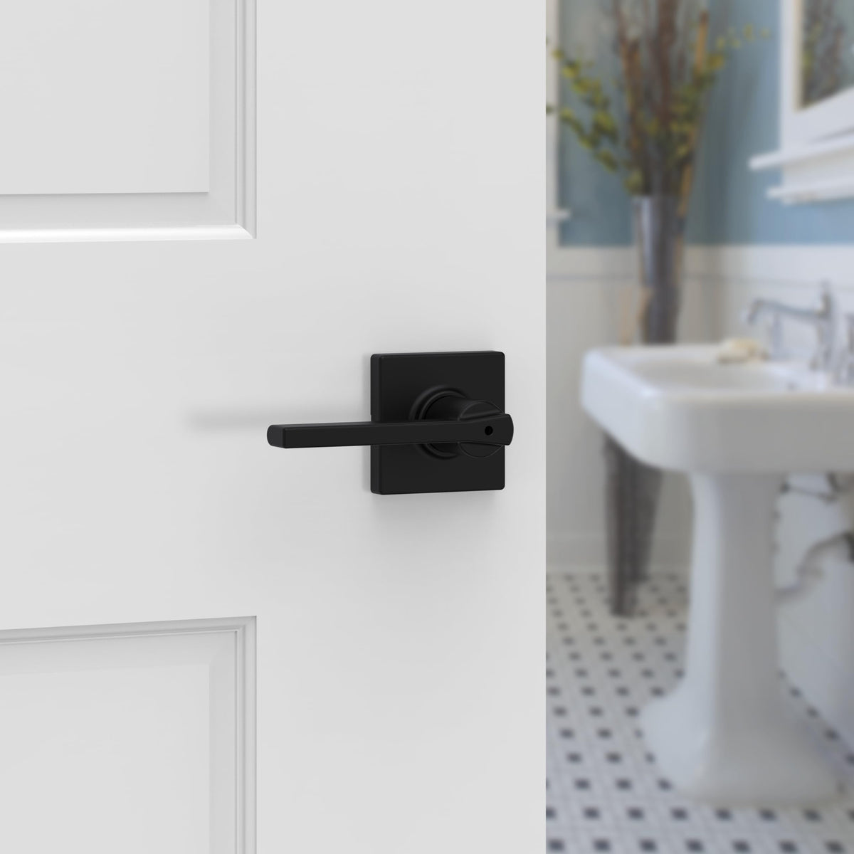Weiser Casey Reversible Privacy Door Handle, Matte Black