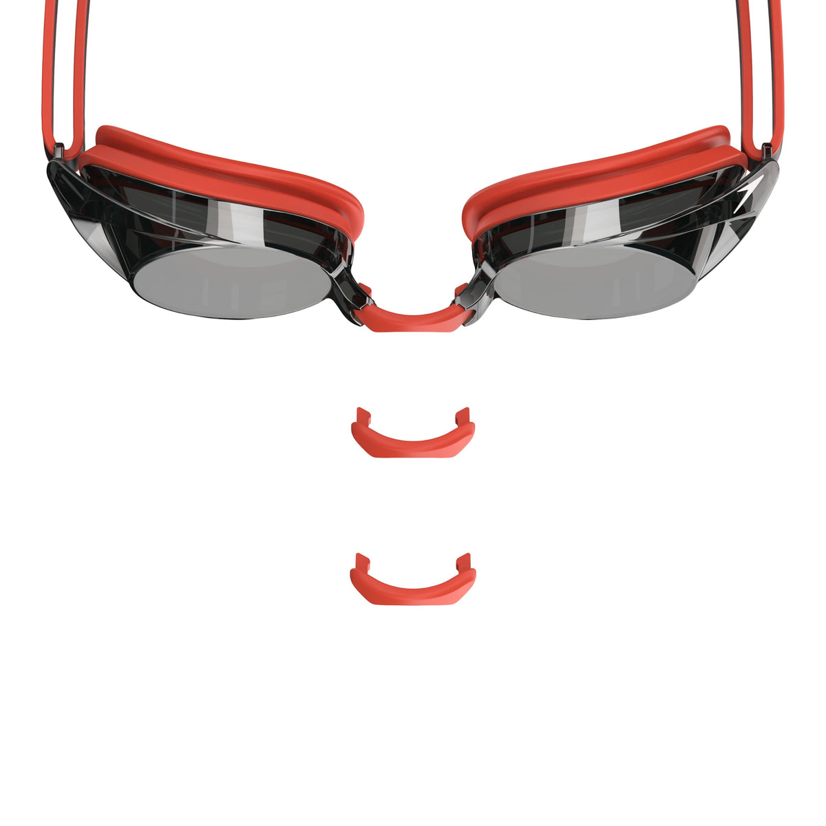 Speedo Adult Mirrored Vanquisher 2.0 Swim Goggles, Red, One Size