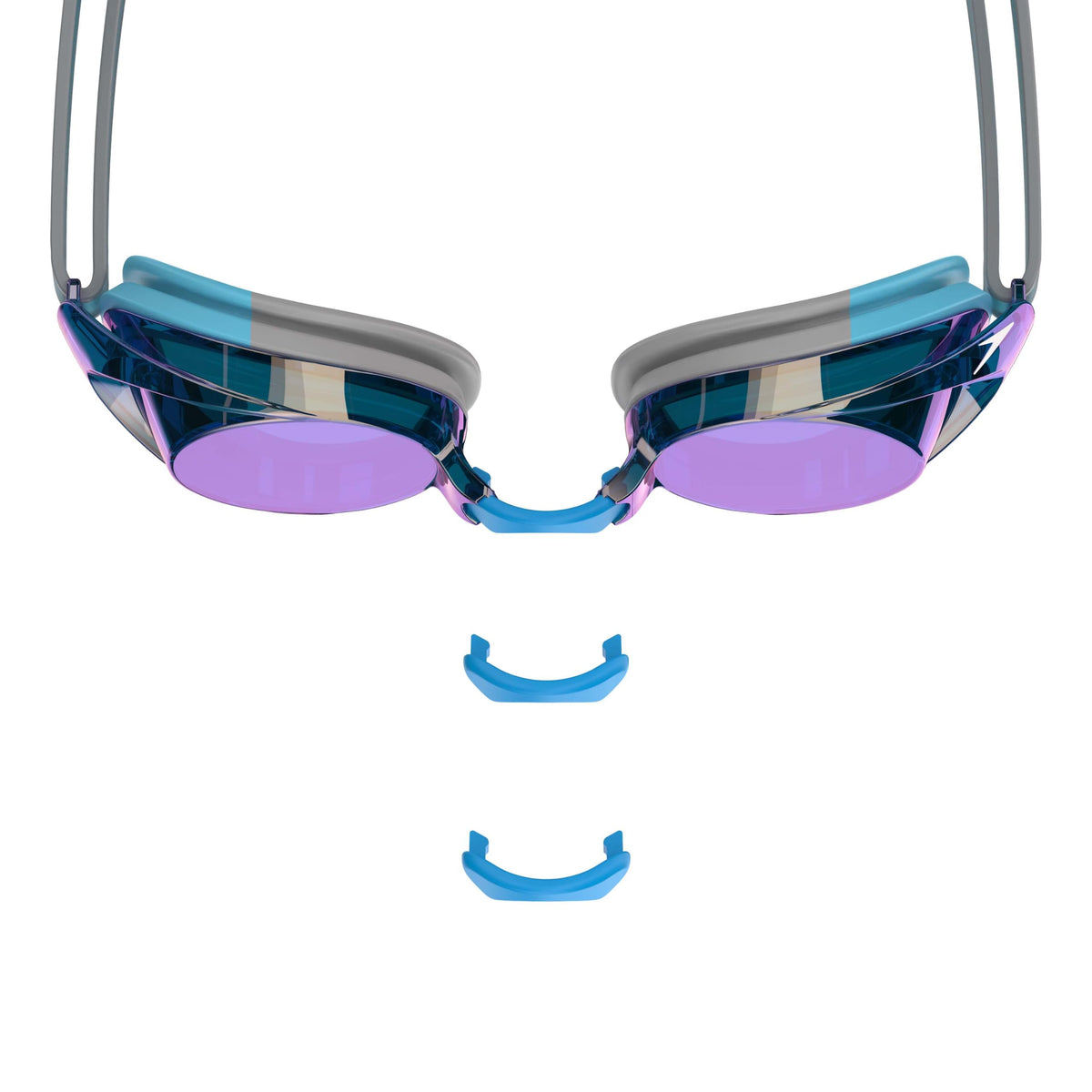 Speedo Vanquisher 2.0 Mirrored Swim Goggles, Horizon Blue, One Size