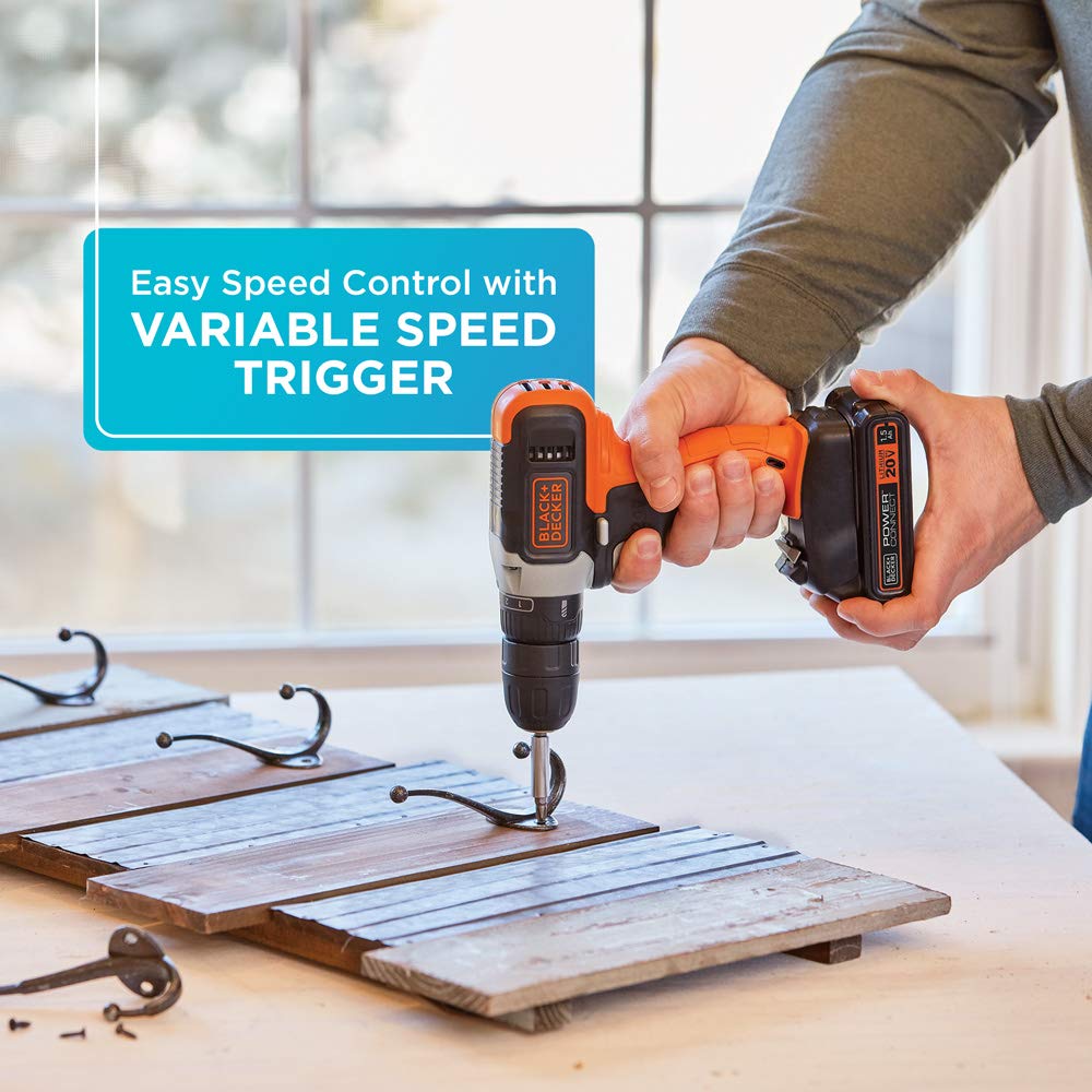 Black+Decker 20V Max Cordless Drill, BCD702C1