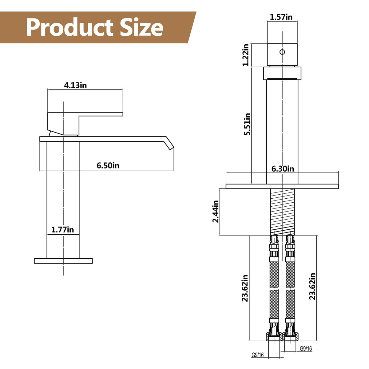 Fransiton Black Bathroom Faucet Bathroom taps 1 or 3 Hole Bathroom Sink Faucet
