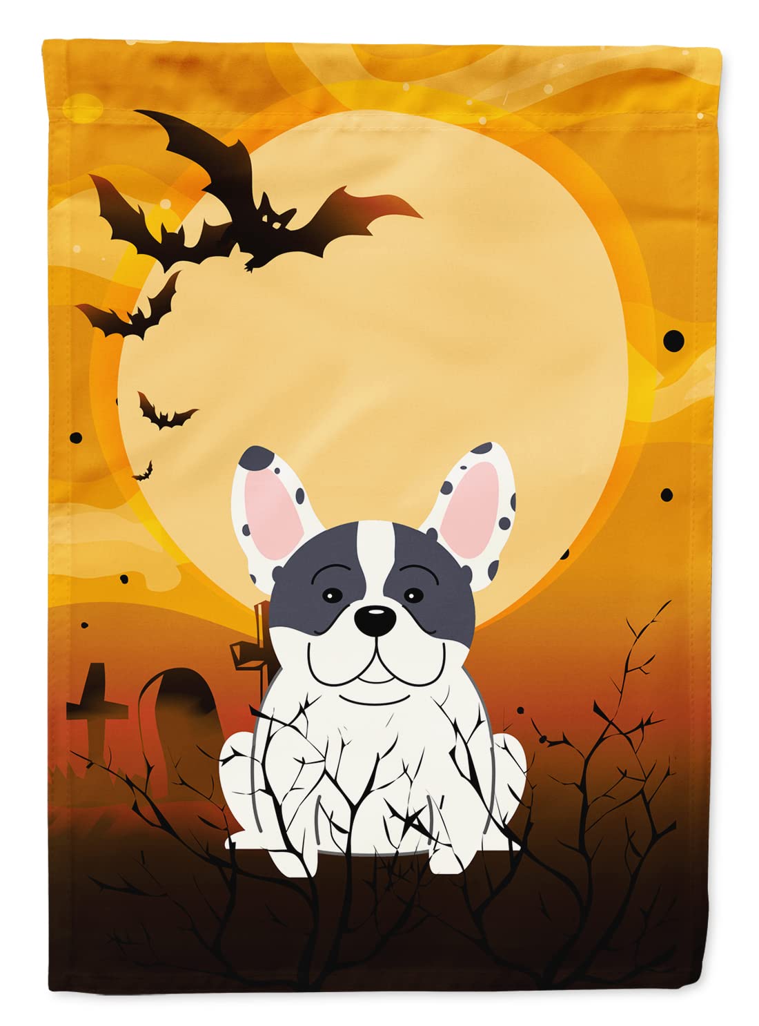 Caroline's Treasures BB4277GF Halloween French Bulldog Piebald Garden Size Flag