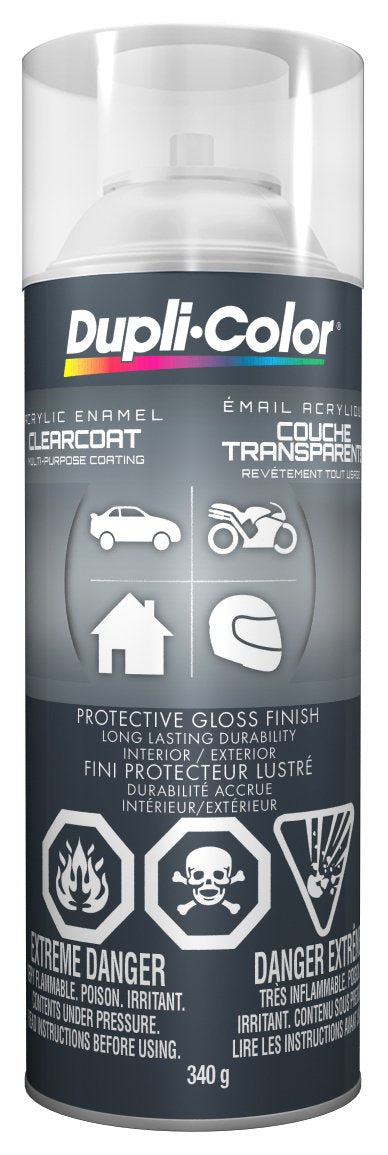 Dupli-Color CDA169207 Acrylic Enamel, Crystal Clear, 12oz