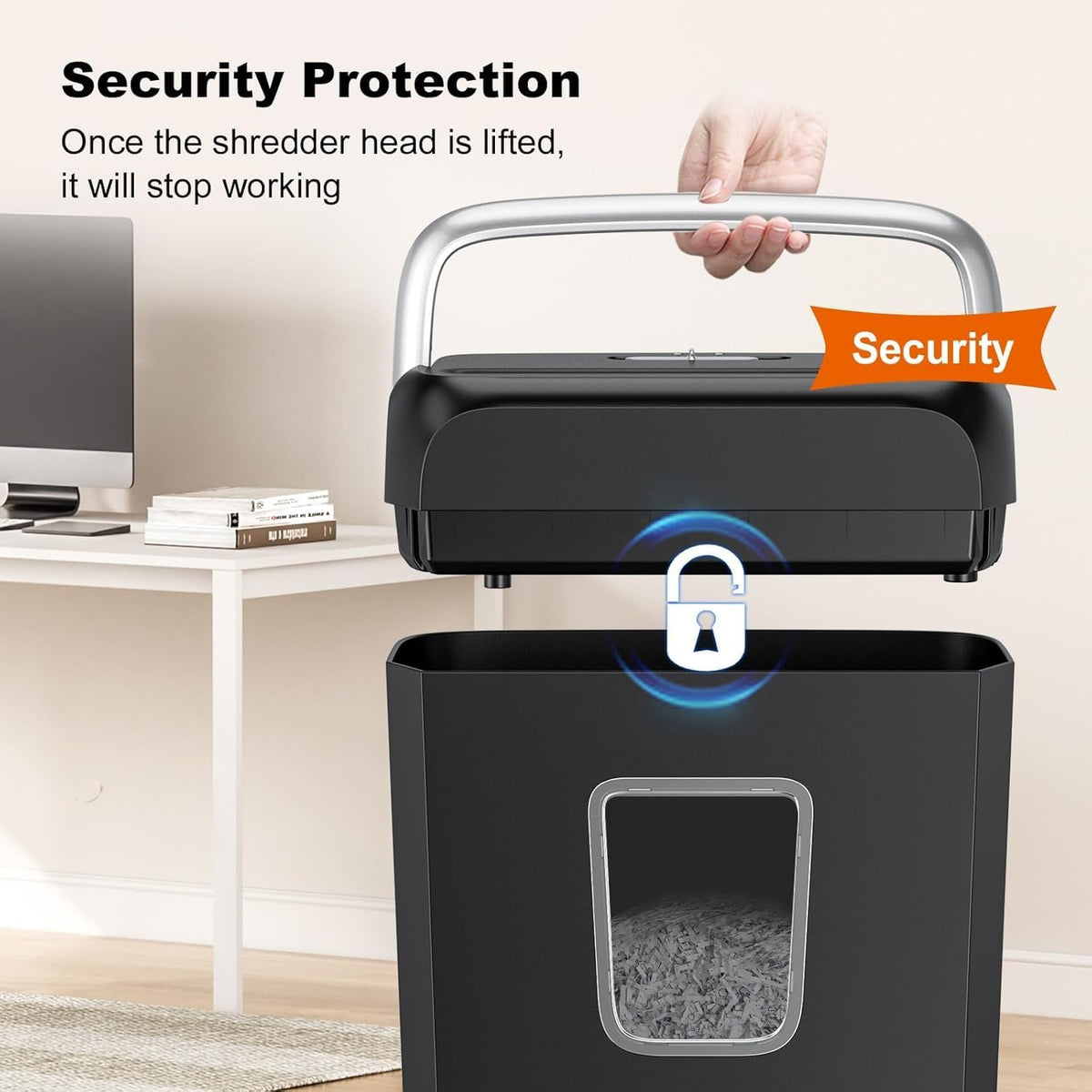 Bonsaii C237-B 6-Sheet Crosscut Paper Shredder, 3.4 Gal