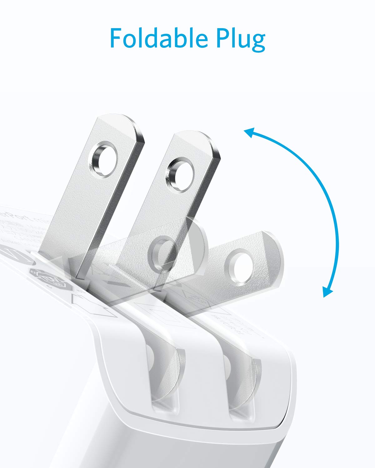 Anker Dual Port 12W USB A Charger Block, Foldable Plug, 2 Pack