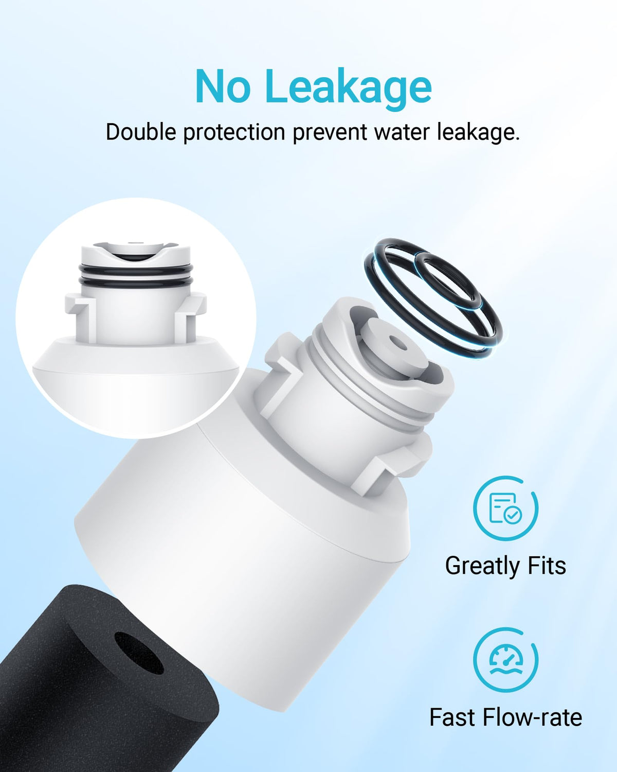 AQUA CREST AQF-FF27 Water Filter for Samsung HAF-CIN, 3 Pack