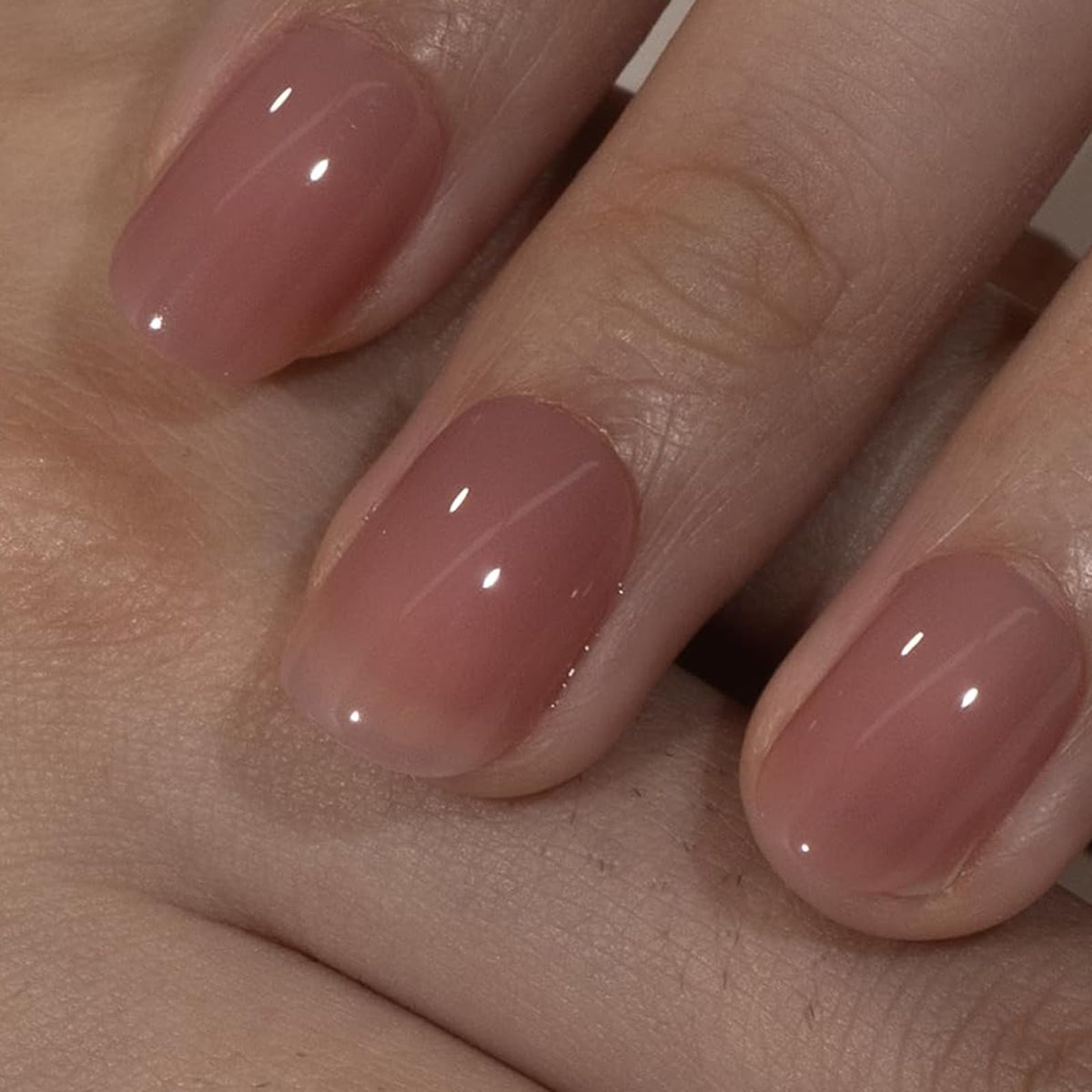 CurvLife Soft Gel Press on Nails for Women, Honey Peach Pink, 30 Pcs