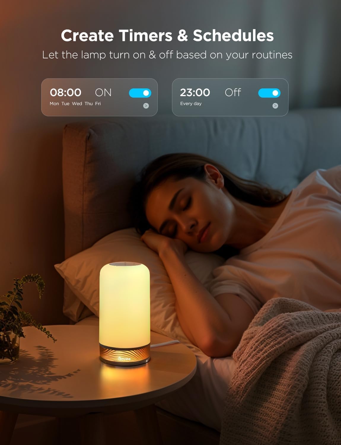 Govee RGBIC Smart Table Lamp 2, Touch Bedside Lamp