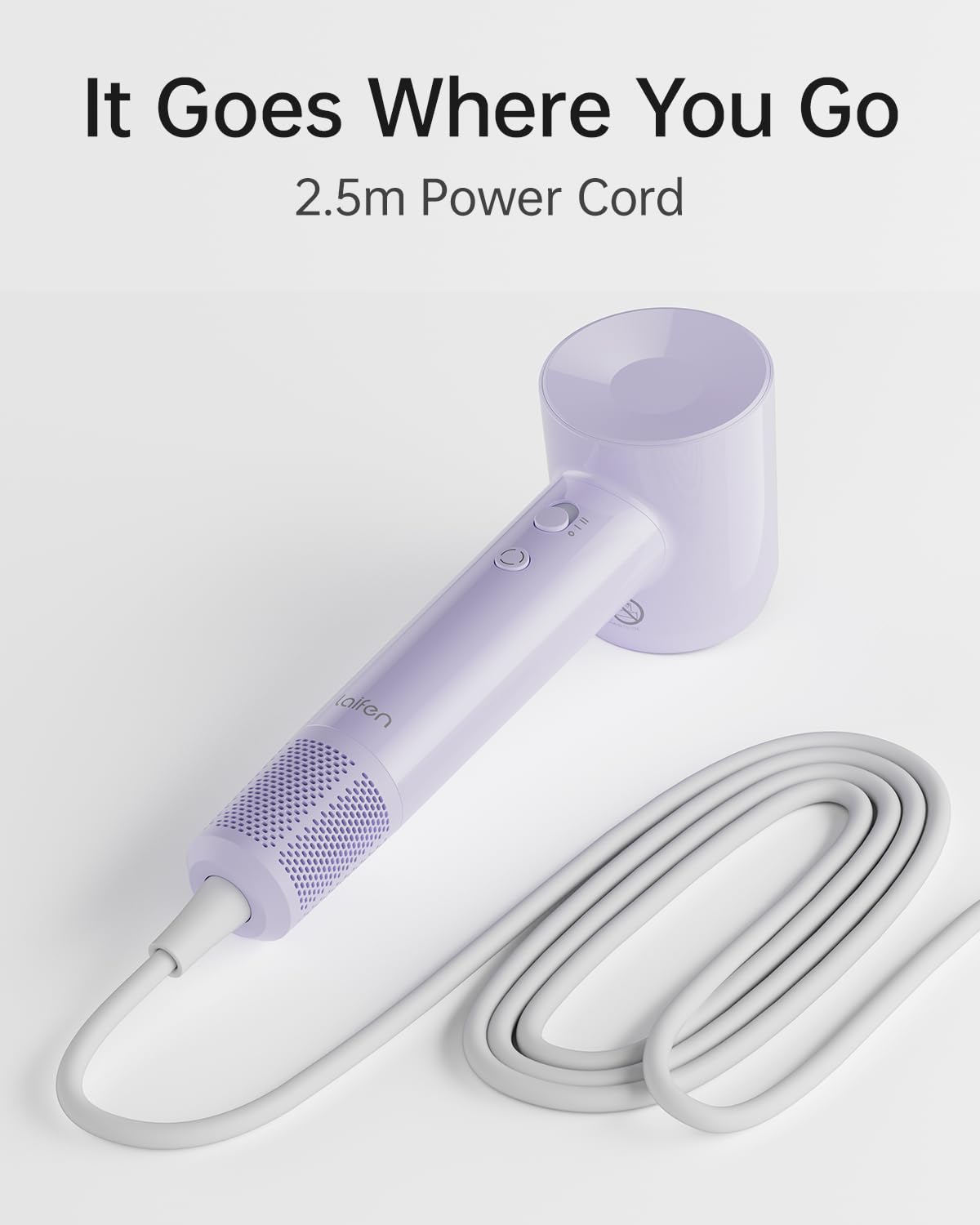 Laifen SE Lite High-Speed Hair Dryer with Diffuser, 100,000 RPM