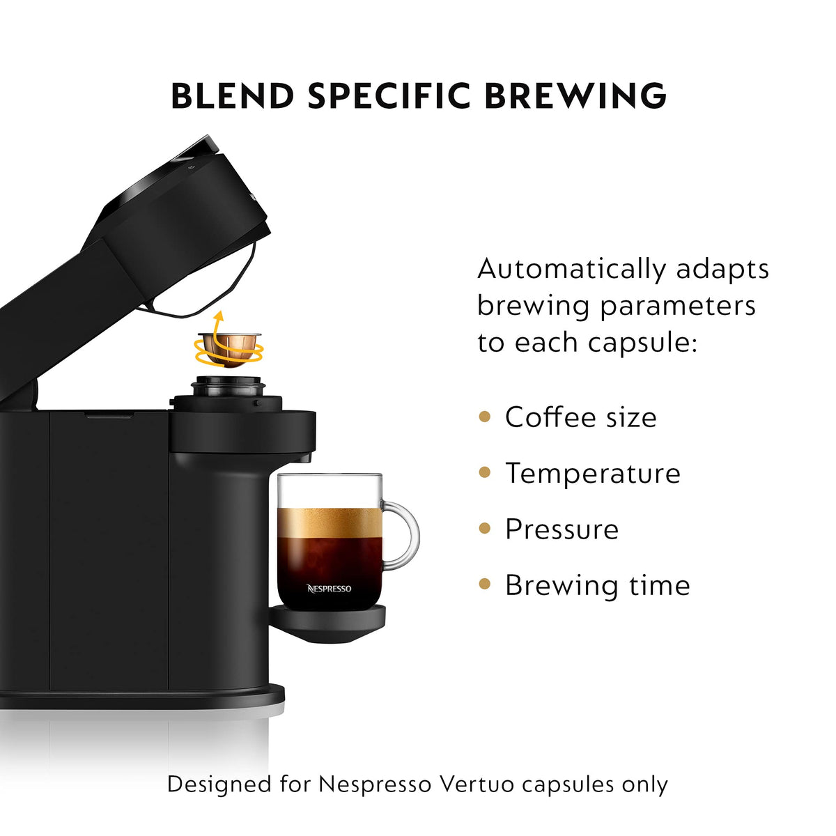 Nespresso Vertuo Next Coffee & Espresso Machine, Matte Black
