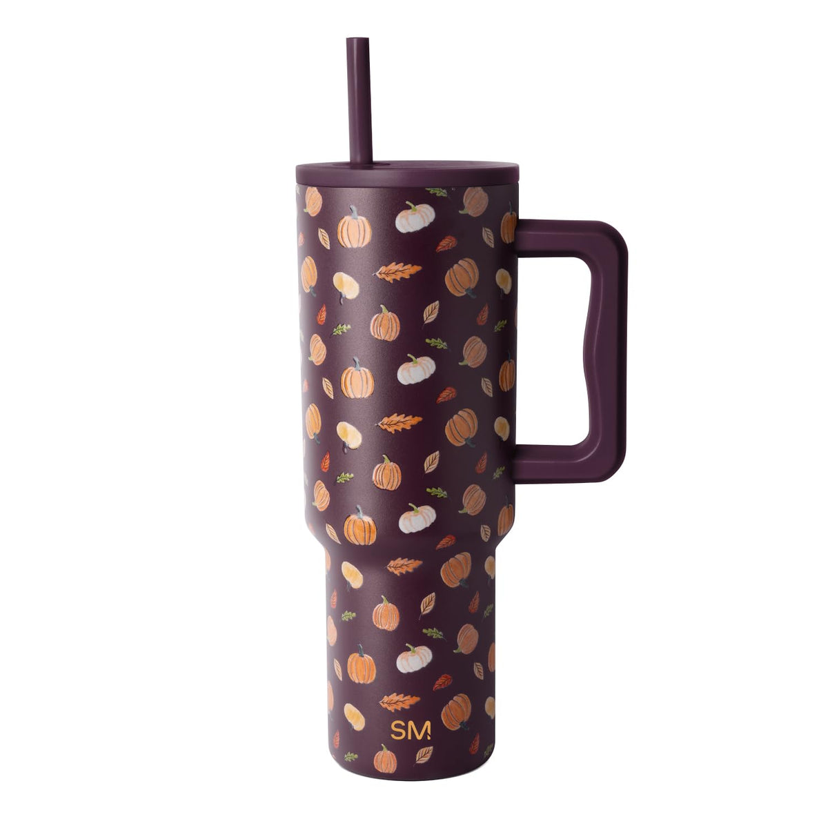 Simple Modern Halloween Tumbler with Handle, 40 oz, Pumpkins