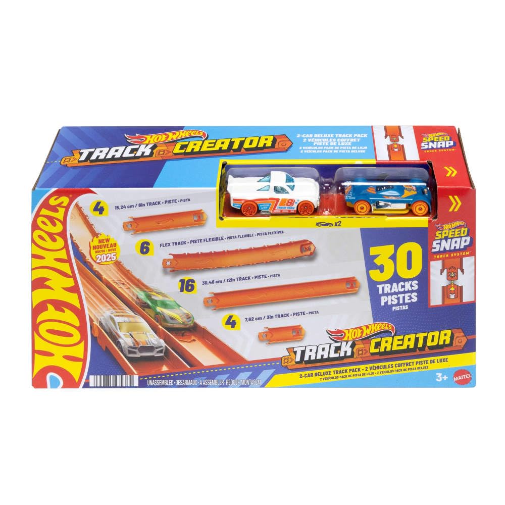 Hot Wheels Track Creator Deluxe Pack with 2 1:64 Scale Cars