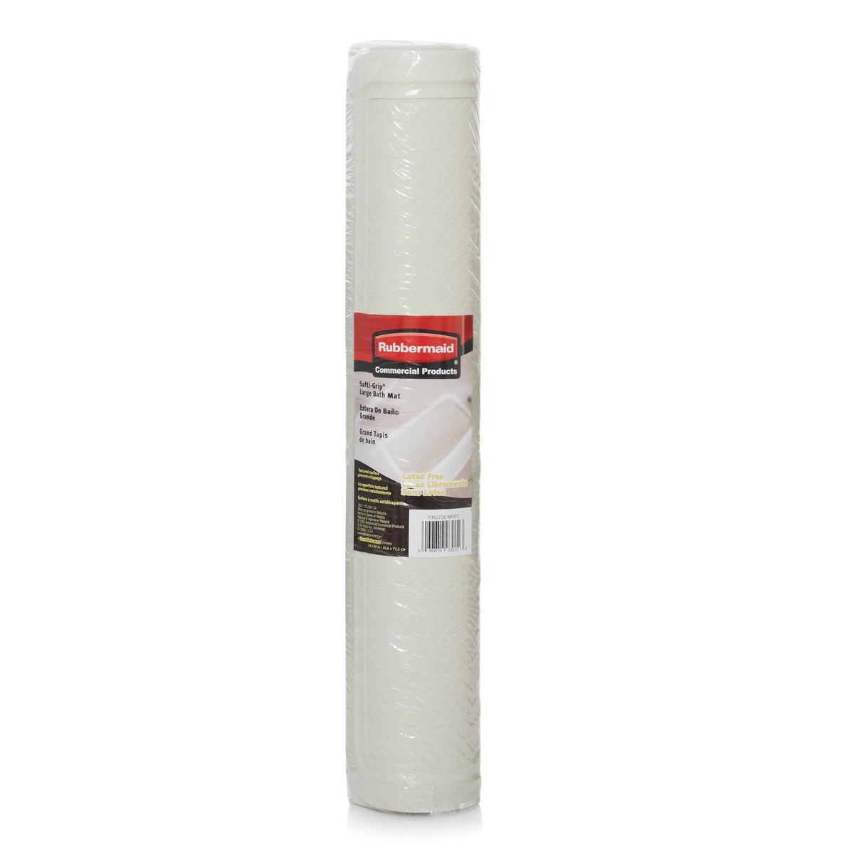 Rubbermaid Commercial Bath Tub & Shower Mat, Large, 28 x 16 in., White
