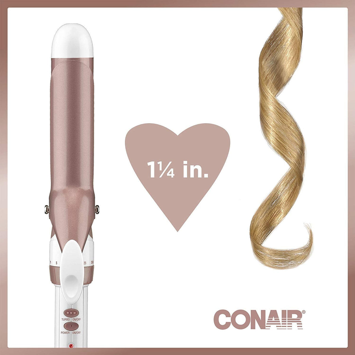 Conair CD702GNC Double Ceramic Curling Iron, 1.25"