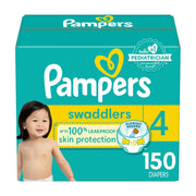 Pampers Swaddlers Diapers, Size 4, 150 Count