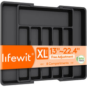 Lifewit Expandable Cutlery Drawer Organizer, Black