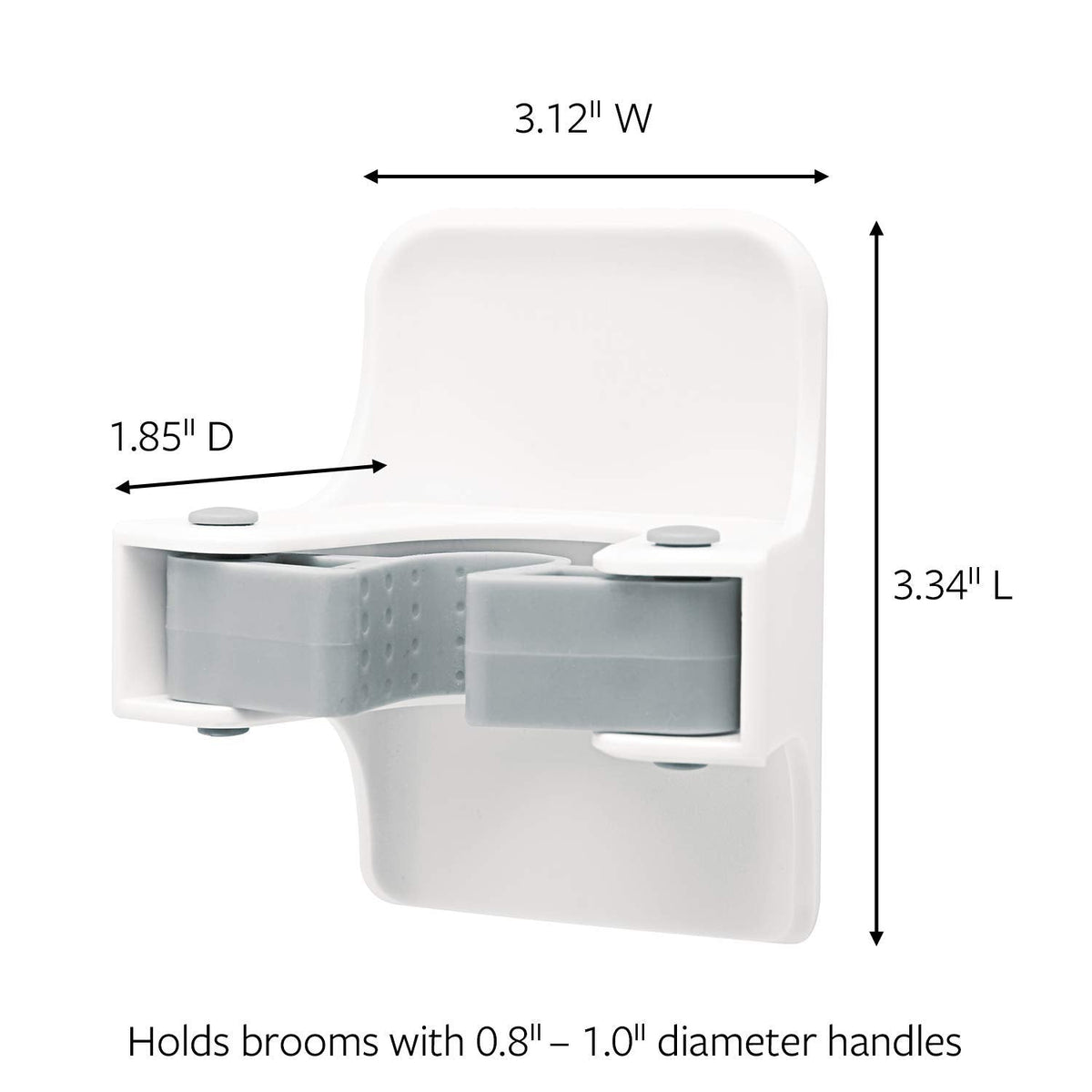 Command Broom and Mop Grippers Wall Hook, 2 Hangers, 4 Strips