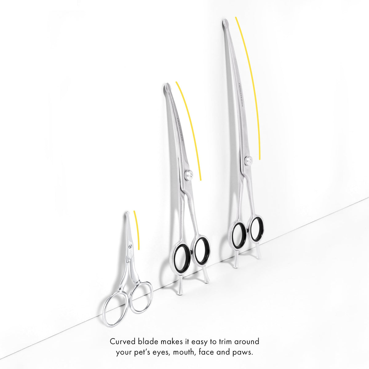 Tweezerman Dog and Cat Safety Tip Grooming Scissors, Stainless Steel