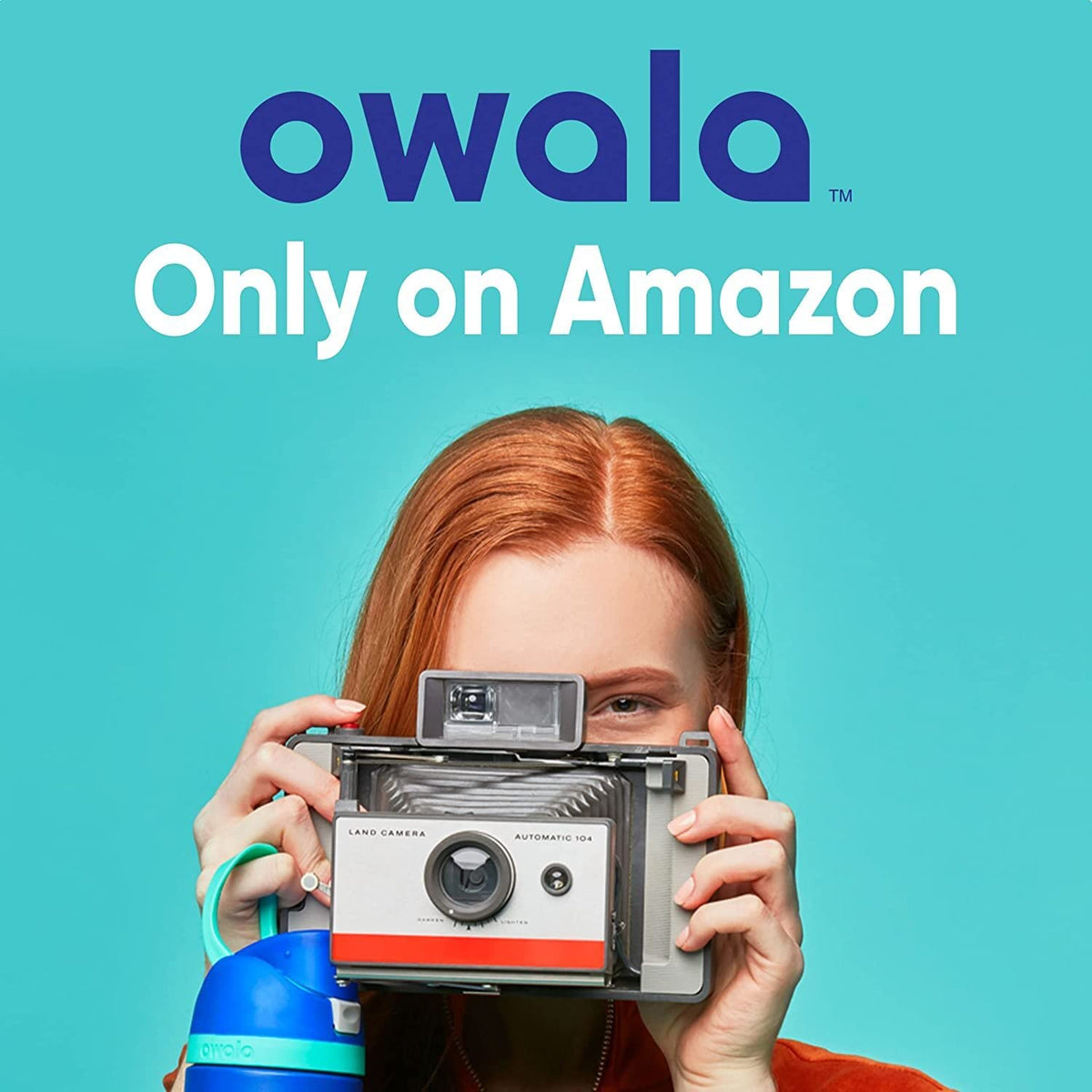 Owala FreeSip Stainless Steel Water Bottle, 40oz, Foggy Tide
