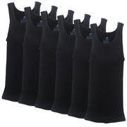 Hanes Men's ComfortSoft Tagless A-Shirts, Black, XL, 6-Pack
