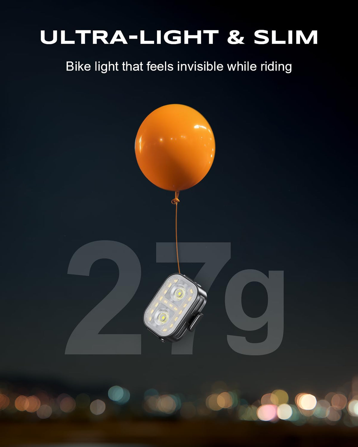 WOCBUY Rechargeable Bike Lights Set, Front and Back, USB-C, IP65