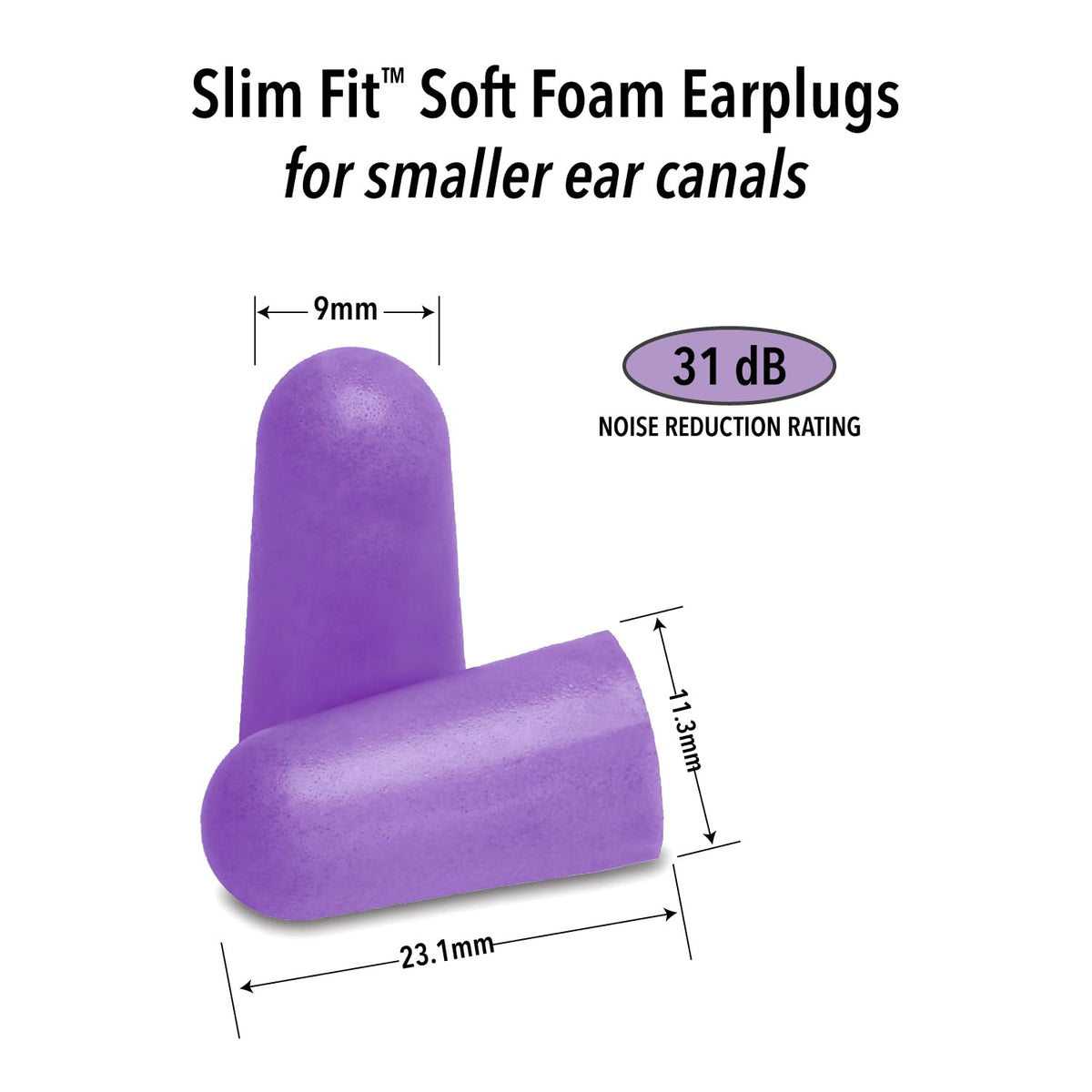 Mack's Slim Fit Soft Foam Earplugs, Small, 50 Pairs