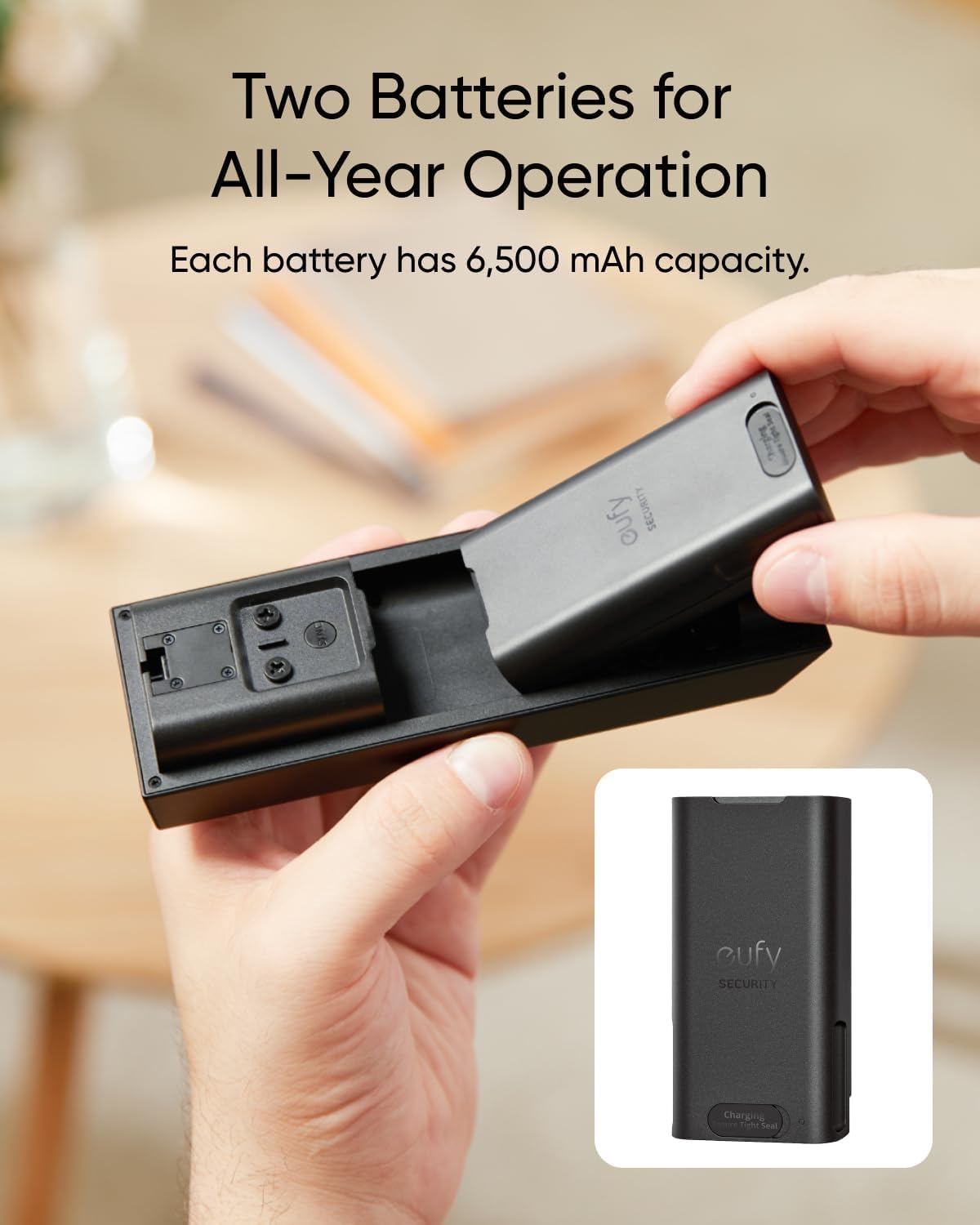 eufy Security Video Doorbell E340 Extra Battery Pack, USB-C