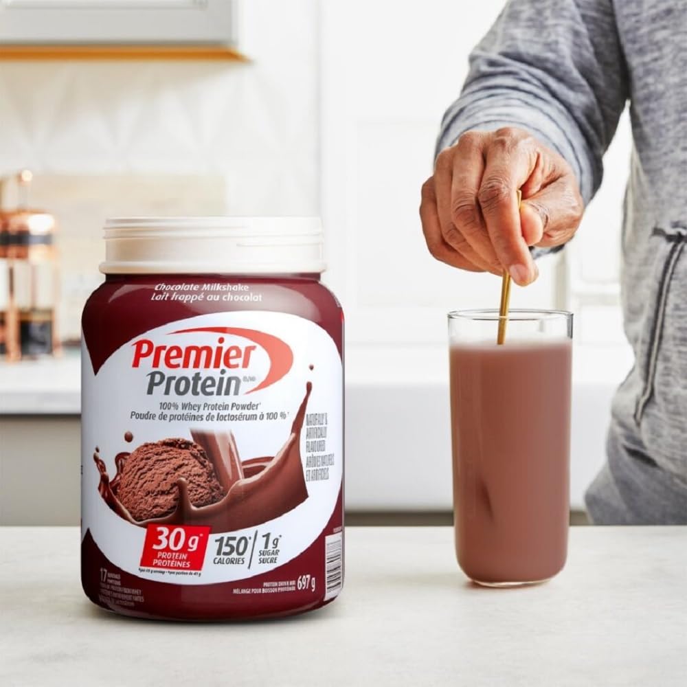 Premier Protein 100% Whey Protein Powder, Chocolate Milkshake, 697 g
