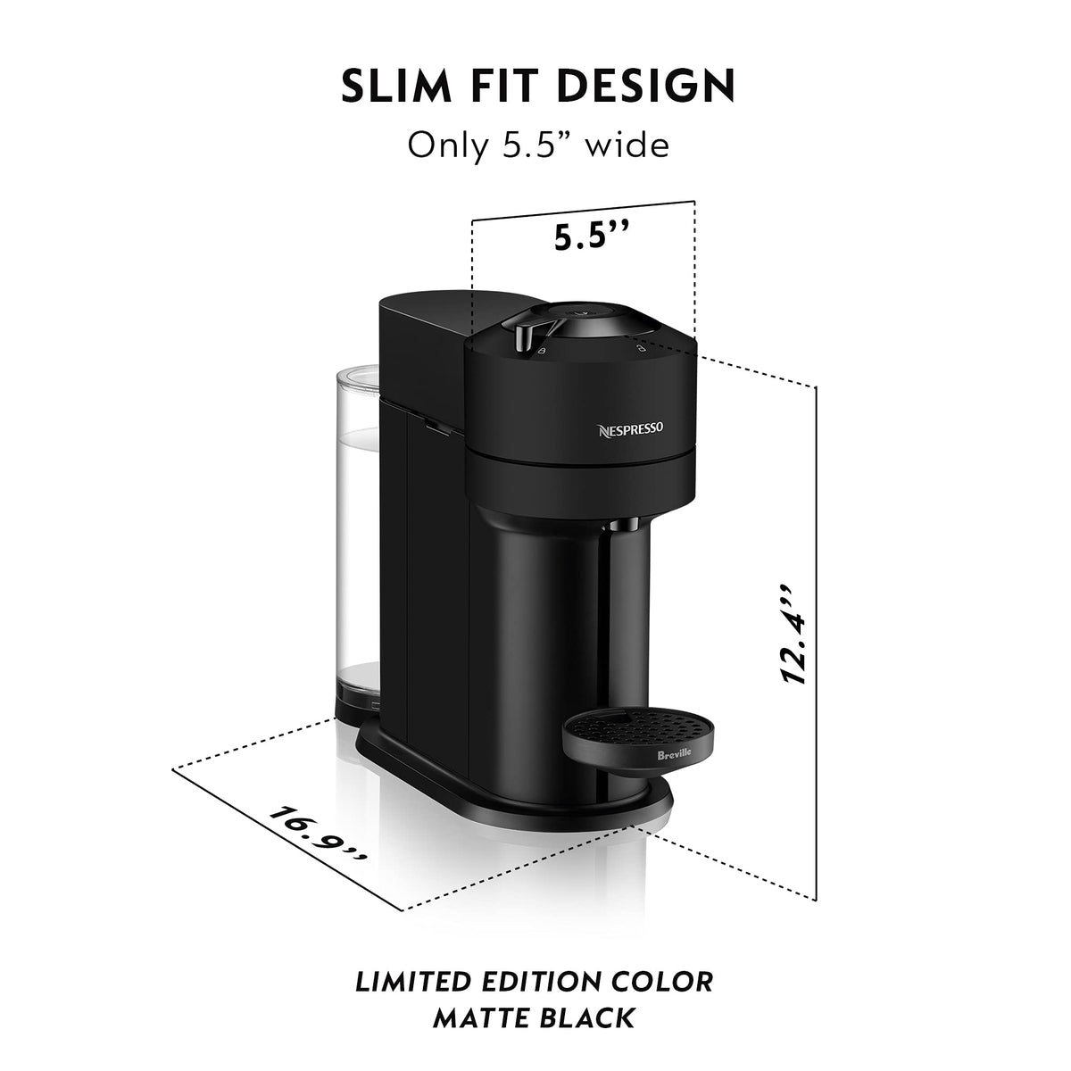 Nespresso Vertuo Next Coffee & Espresso Machine, Matte Black