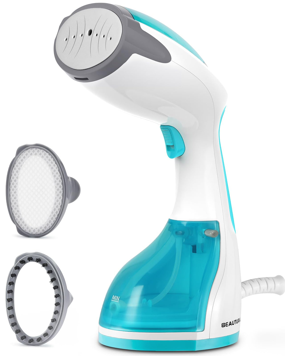 Beautural 1200-Watt Handheld Clothes Steamer, Aqua