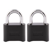 Master Lock Black Combination Padlock, 2 Pack, 178EC2