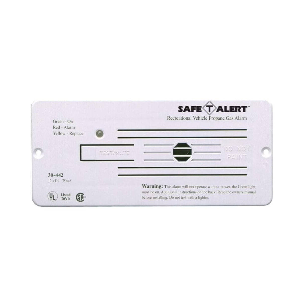 MTI Industries 12 Volt Flush Mount LP/Natural Gas Detector, 30-442-P