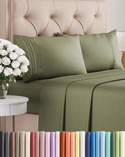 CGK Unlimited Brushed Microfibre Sheet Set, King, Sage Green
